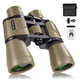 Binóculos 20x50 com Adaptador de Smartphone, Visão 914 Metros, FREE SOLDIER, Verde