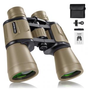 Binóculos 20x50 com Adaptador de Smartphone, Visão 914 Metros, FREE SOLDIER, Verde