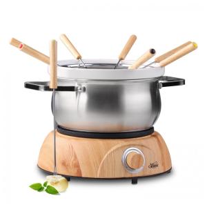Panela de Fondue Elétrica com 8 Gfos Aço Inoxidável, 1500W, 110v, ARTESTIA AR 89008, Bege