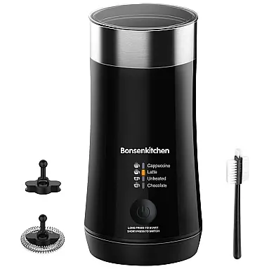 Bonsenkitchen Espumador de Leite Elétrico,