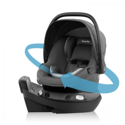 Cadeirinha de Carro para Bebê Evenflo Revolve 180 Litemax NXT Core Anchor Gray Green Gentle e SensorSafe Anchor Gray