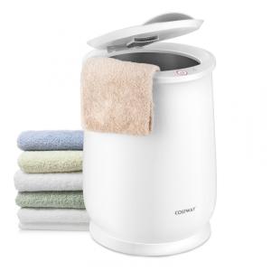 Aquecedor de Toalha Elétrico Portátil 21L com Tampa Flip-Top, Desligamento Automático e Alça Embutida, 110V, COSTWAY
