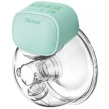 Bomba Tira Leite Única Elétrica Portátil e Recarregável com 2 Modos e 5 Níveis de Sucção, MOMAX, Verde