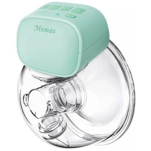 Bomba Tira Leite Única Elétrica Portátil e Recarregável com 2 Modos e 5 Níveis de Sucção, MOMAX, Verde