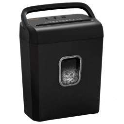 Fragmentador de Papel e Cartões até 6 Folhas, Micro Cortado, Uso Doméstico, 110V, Bonsaii, Preto
