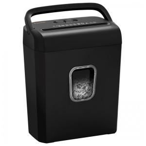 Fragmentador de Papel e Cartões até 6 Folhas, Micro Cortado, Uso Doméstico, 110V, Bonsaii, Preto