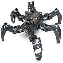 Robô Aranha Programável XiaoR Geek com Controle Remoto ou APP e Câmera em HD para Adolecentes e Adultos, Preto