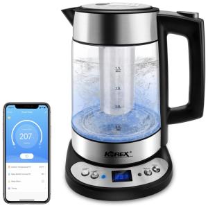 Chaleira Elétrica 1.7L com Controle por Smartphone, 2000W, 110v, KOREX AX WF306T, Preto