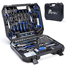 Kit de Ferramentas com Maleta de Transporte, 228 Peças, PTSTEL, Azul