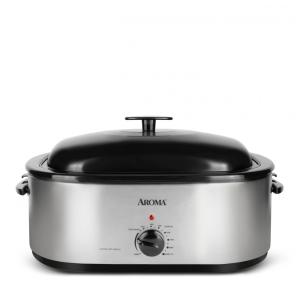 Forno Elétrico de Convecção AROMA 18,9 Litros com Tampa Autobasting, Ideal para um Peru de 11kg, Controle de Temperatura