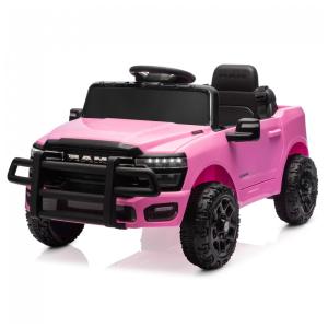 Carro Elétrico Infantil a Bateria 12V com 2 Assentos Luzes LED, MP3 e Controle Remoto, Kidzone, Rosa