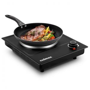 Cooktop Elétrico Portátil com Queimador Único e Temperatura Ajustável, 110V 1500W, CUSIMAX ES-3102, Preto