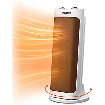 Aquecedor de Cerâmica Elétrico Portátil com Oscilação e Termostato de 70º, 1500W, 110v, PELONIS PH 19J, Branco