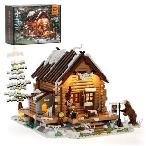 Kit de Construção Cabine de Caça Retrô com Luz LED e 2036 Peças, FUNWHOLE