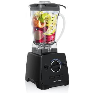 Liquidificador 2L com Velocidade Variável, Aço Inoxidável, 1600W, 110v, ANTHTER, Preto