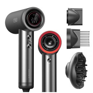 Secador de Cabelo TYMO com Difusor para Mulheres 1500W Profissional de Alta Velocidade com Pente, Secagem Rápida 110.000 RPM, 200 Milhões de