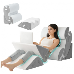 Conjunto de 6 Travesseiros Ortopédicos em Cunha para Cama, Travesseiro Ajustável para Alívio de Dor no Corpo, Pós-Cirurgia, Hansleep