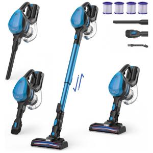 Aspirador de Pó sem Fio 6 em 1 com 4 Filtros, Bateria Removível, 35 Minutos de Ação, 110V TMA T180, Azul