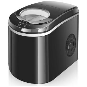Máquina de Gelo, Portátil, Produz 12kg, Dia 9 Cubos, 6 min, 110v, TRUSTECH DSBJ 12A, Preto