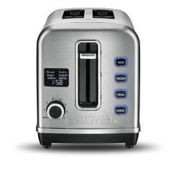 Torradeira Elétrica 4 Fatias 6 Níveis de Tostagem em Aço Inoxidável com Visor LED, 110V 800W, Gourmia GDT2650, Prata