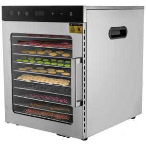 Desidratador de Alimentos Profissional com 10 Bandejas em Aço Inoxidável, 110V 800W, DNYSYSJ