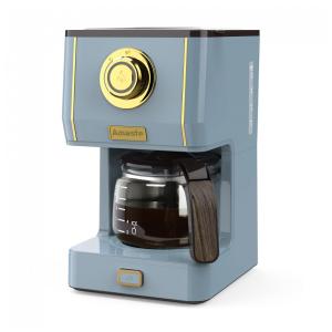 Cafeteira Retrô com 3 Modos de Preparo, Jarra de Vidro e Filtro Reutilizável, 110V 600W, Amaste, Azul