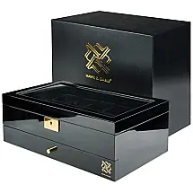 Caixa, Estojo para Relógios Protege e zena, 12 Lugares, HAWK GABLE, Preto