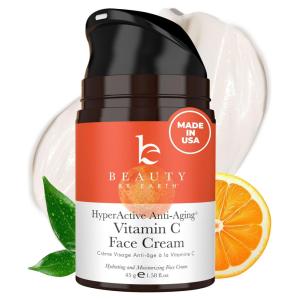 Facial Anti Idade com Vitamina C Dia e Noite para Homens e Mulheres, BEAUTY BY EARTH, Marrom