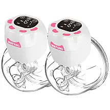 Bomba Tira Leite Unica Elétrica Portátil e Recarregável com 3 Modos e 9 Níveis de Sucção, MMPANG, Rosa