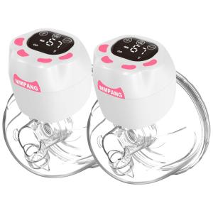 Bomba Tira Leite Unica Elétrica Portátil e Recarregável com 3 Modos e 9 Níveis de Sucção, MMPANG, Rosa