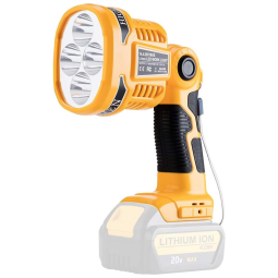 Lanterna de Mão 1120LM, 12W com Bateria Recarrégavel para Trabalho, Amarela, HIPOKE, Amarelo