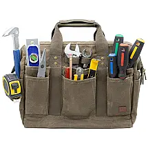Bolsa de Ferramentas Organizadora com 22 Compartimentos, Cáqui, PRECISION DEFINED PartB08N61PKRN, Verde Escuro