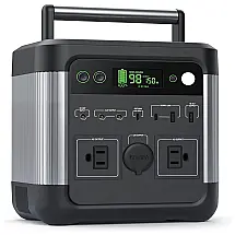 PULEIDA Gerador de Energia Solar Portátil 600W 140000mAh 518Wh com 2 Tomadas AC, 2 USB, Preto