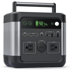 PULEIDA Gerador de Energia Solar Portátil 600W 140000mAh 518Wh com 2 Tomadas AC, 2 USB, Preto