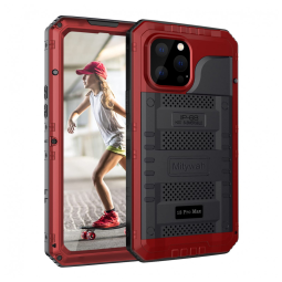 Capa para Iphone 13 Pro Max com Protetor de Tela Embutido e à Prova dÁgua, Mitywah, Vermelha