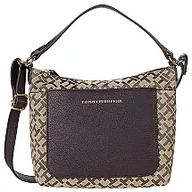 Bolsa Feminina de Ombro Tommy Hilfiger em Couro Sintético Marrom, Compacta e Estilosa