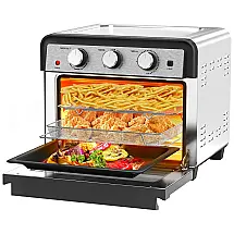 Fritadeira Elétrica Air Fryer 23L Multifuncional com Painel de Controle Digital, 1700W, 110v, SKANWEN, Prateado