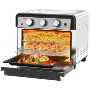 Fritadeira Elétrica Air Fryer 23L Multifuncional com Painel de Controle Digital, 1700W, 110v, SKANWEN, Prateado