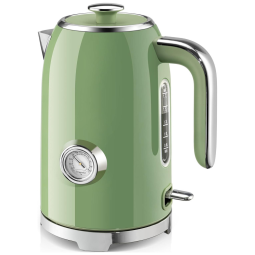 Chaleira Elétrica Retro 1,6 Litros com Termostato 1500W, 110v, SUSTEAS 1309BT, Verde