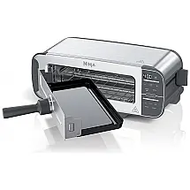 Torradeira 2 em 1 ST100 com 4 Funções e Painel Digital 1500W Aço Inoxidável, 110v, NINJA, Cinza
