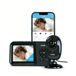 No WiFi Babá Eletrônica Envilink BMSNVI28 Preto Tela 2.8" 1080p Câmera Noturna