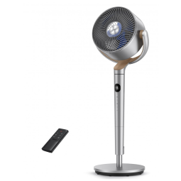 Ventilador Pedestal com 3 Modos, 8 Velocidades, Silencioso, Temporizador 8H e Omnidirecional de 120°+120°, 110V 24W, Dreo PolyFan 502, Prata