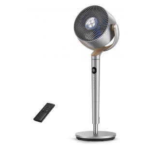 Ventilador Pedestal com 3 Modos, 8 Velocidades, Silencioso, Temporizador 8H e Omnidirecional de 120°+120°, 110V 24W, Dreo PolyFan 502, Prata