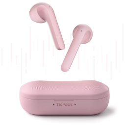TicPods Fone de Ouvido sem fio Inteligente Á Prova dAgua IPX4 in Ear Rosa