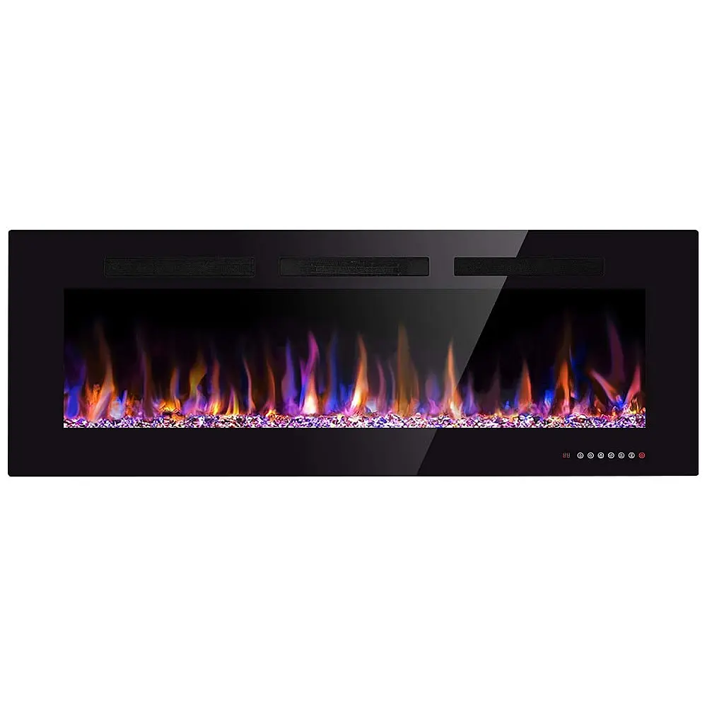 Lareira Elétrica Xbeauty 127x46cm 1500W LED Touch Screen Embutir 110V