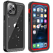 YESHON Capinha Compatível com iPhone 12 pro Max a Prova dÁgua com Vidro Temperado, Preto