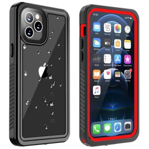 YESHON Capinha Compatível com iPhone 12 pro Max a Prova dÁgua com Vidro Temperado, Preto