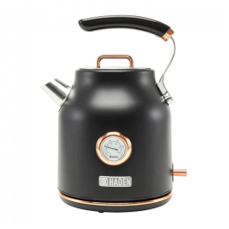 Chaleira Elétrica 1.7L em Aço Inoxidável com Desligamento Automático e Termômetro Embutido, 1500W, 110v, HADEN, Preto