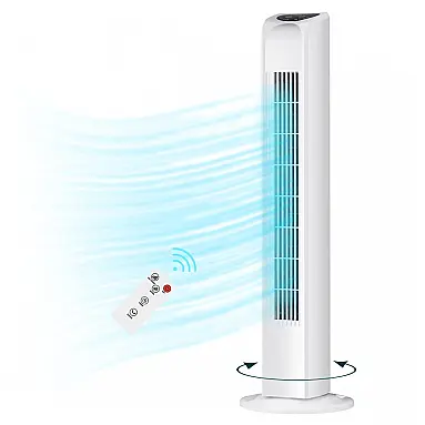 Ventilador de torre oscilante sem