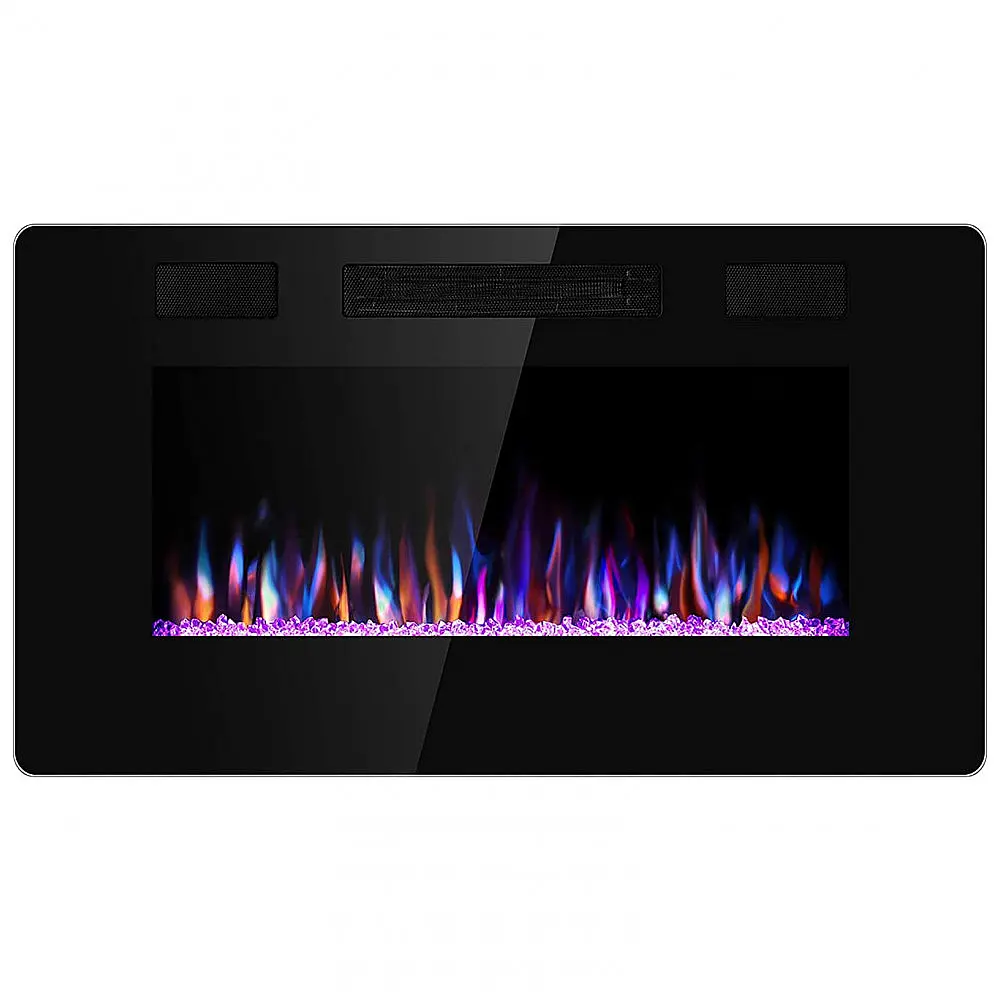Lareira Elétrica Antarctic Star 76x46cm 1500W Embutir 12 Cores LED 110V
